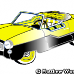 Cool Yellow Colored Car with Black Two Tone