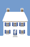 Social Media Icon House: Facebook