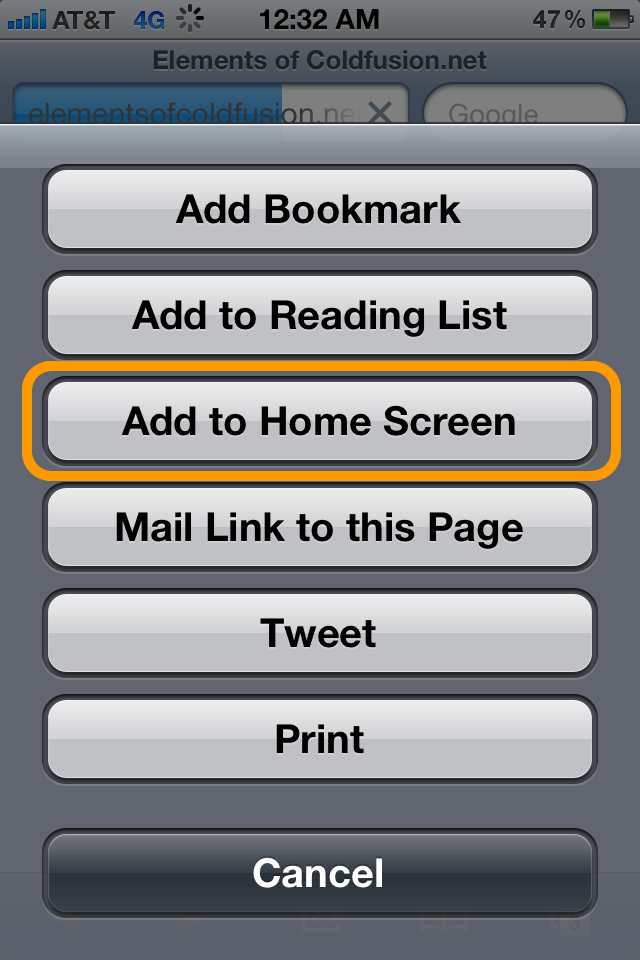 Screenshot_Add to Home Screen Button