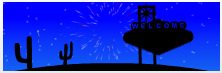 Screenshot of Silhouettes of Nevada Landscapes with Fireworks display