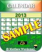 March_2013_Calendar_Saint Patrick's Day Theme_SAMPLE_Version1
