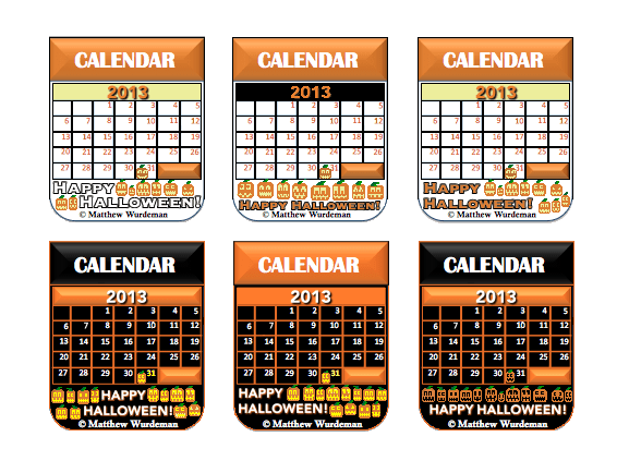 Six_Happy_Halloween_2013_Calendar_Icons_Preview_Images