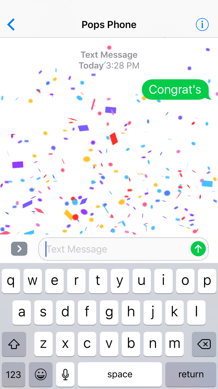Congrat's text Confetti Animation