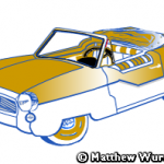 Gold Colored Car with White Two Tone