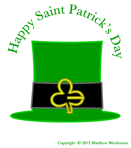 Saint Patrick's Day with Golden Clover Leaf Buckle